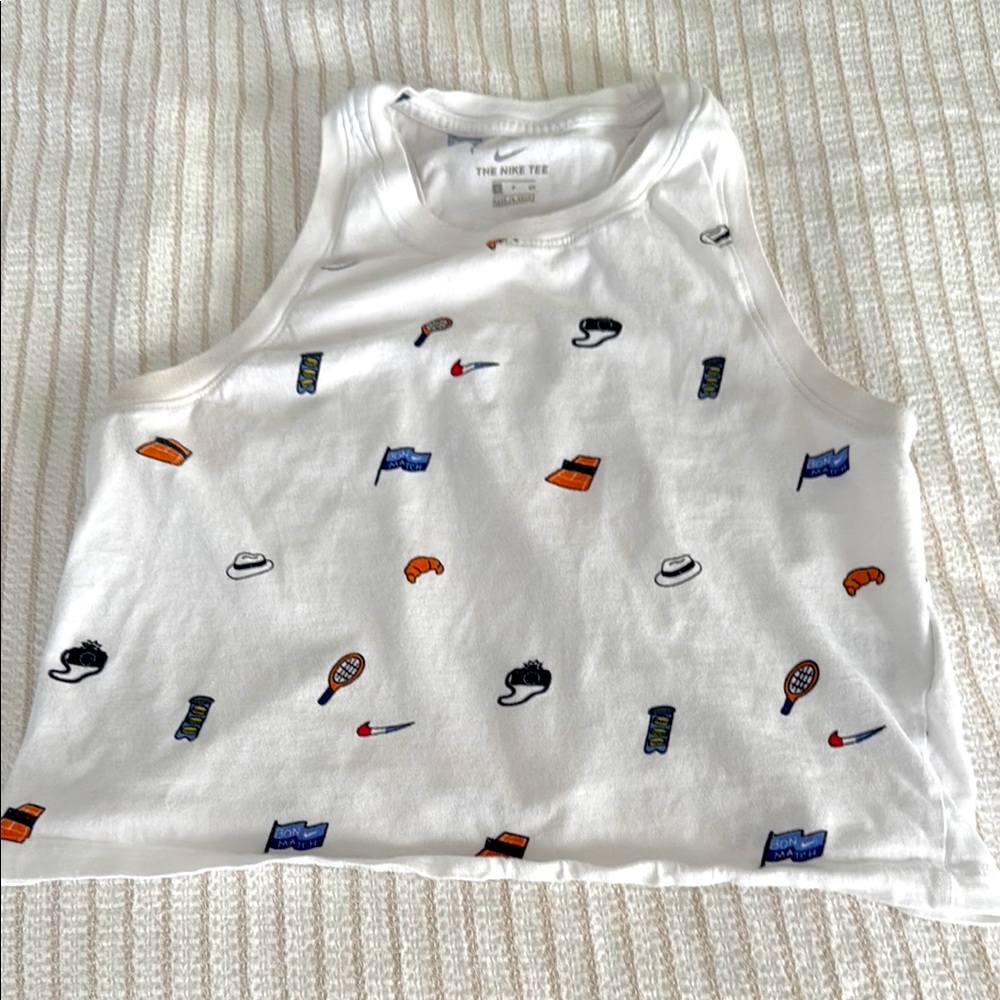 Nike French Open tennis tank cropped size S